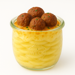 Gratin dauphinois et boulettes d'agneau