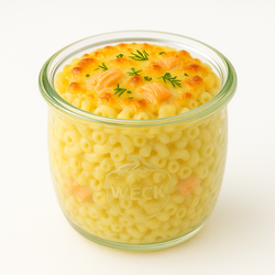 Gratin de coquillettes au saumon